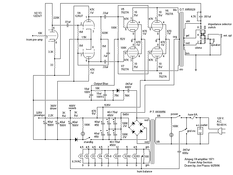 Ampeg Schematics - Tube amp Schematics