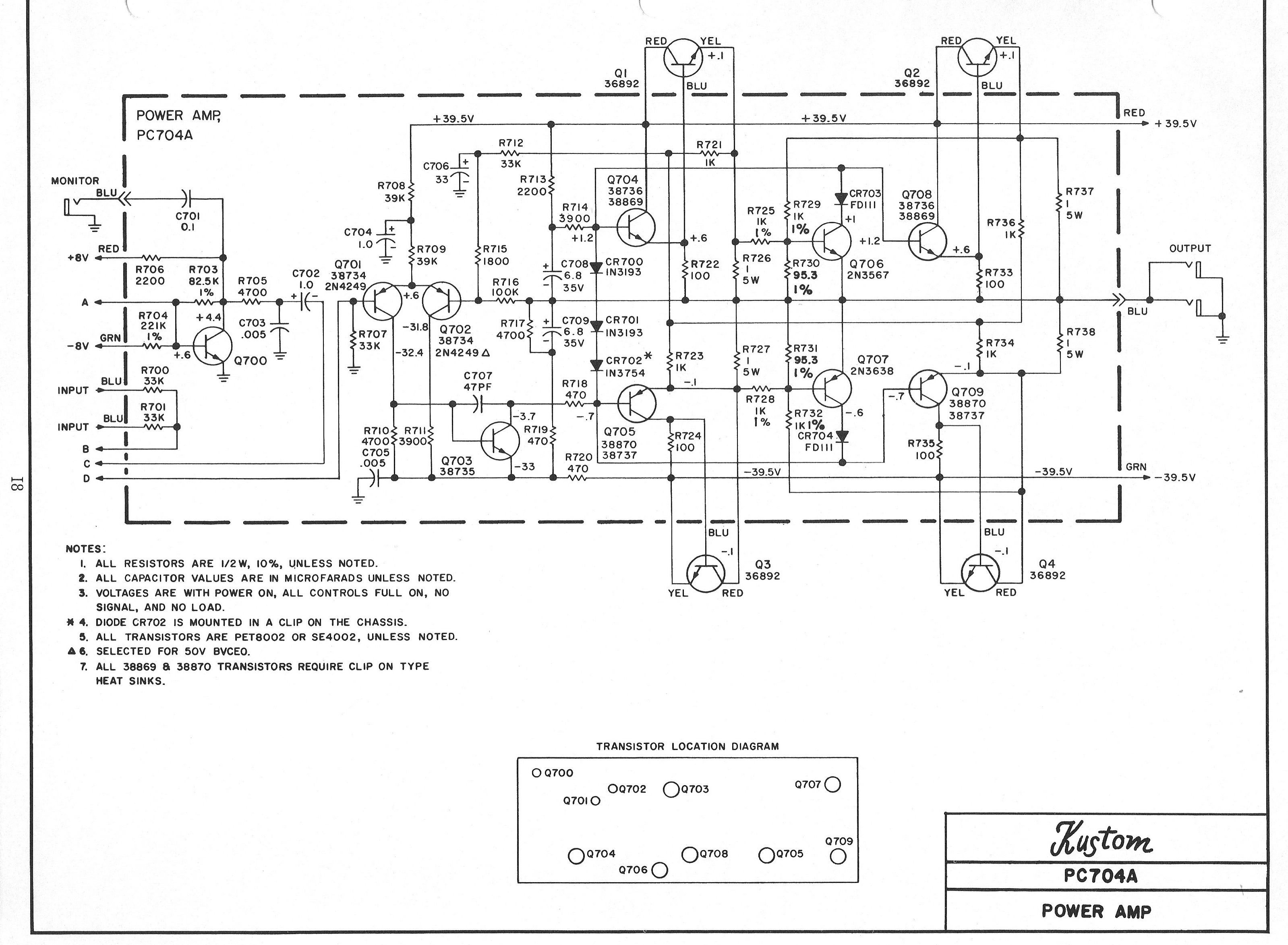 Kustom Schematics Tube amp Schematics