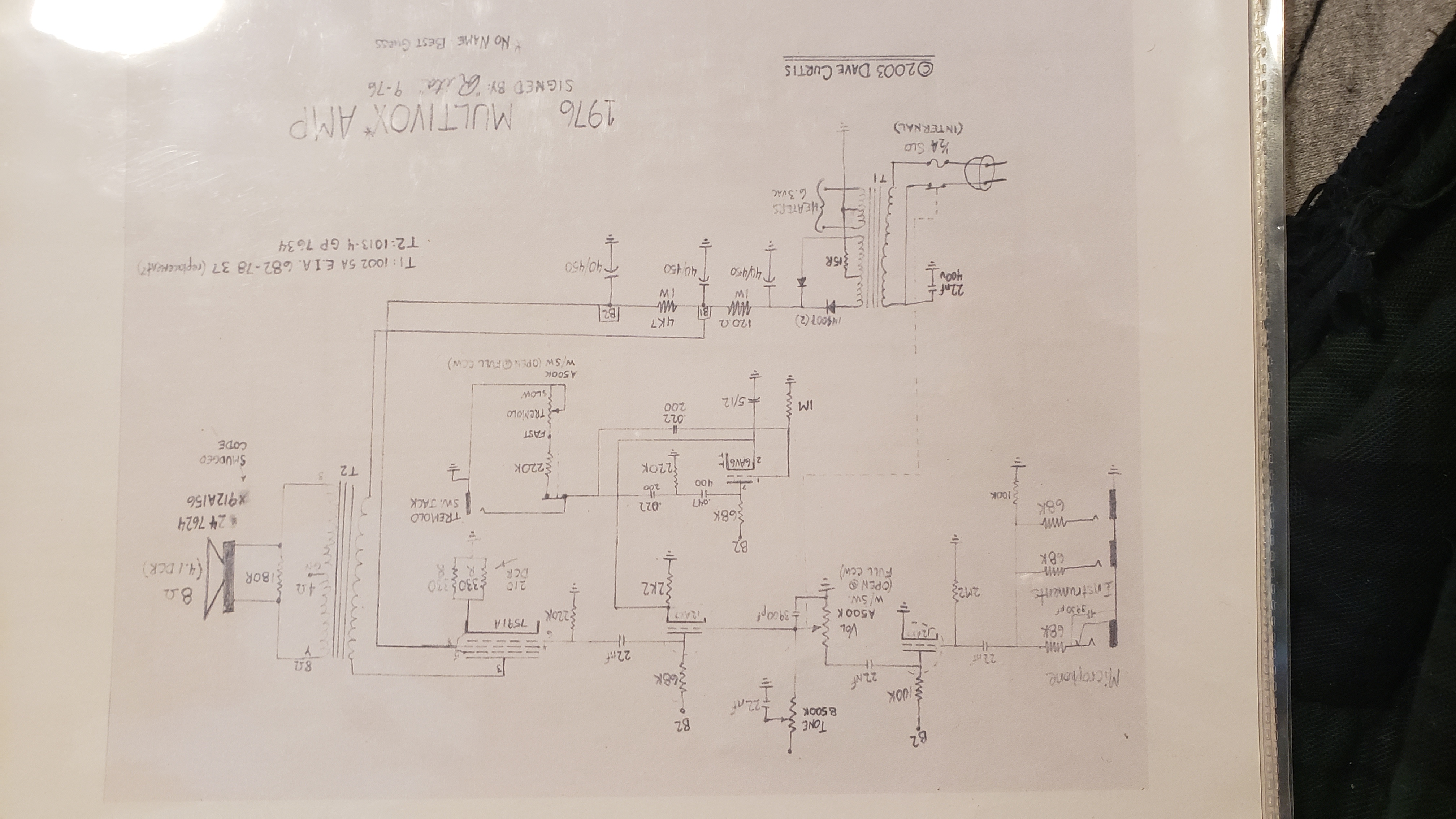 MultiVox Schematics - Tube amp Schematics
