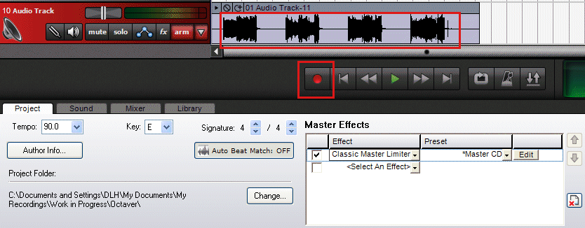 Mixcraft 6 recording