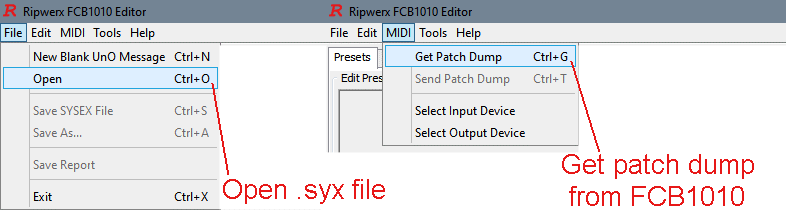 FCB1010 Kemper programming - Ripwerx